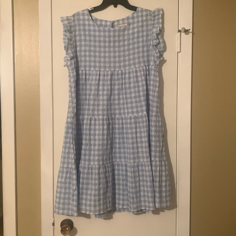 Blue shift dress